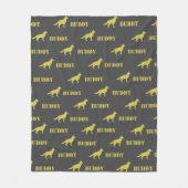 Duitse herdershond, foto en aangepaste naam herhal fleece deken (Voorkant)