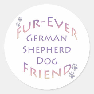 Duitse herdershond Furever Ronde Sticker