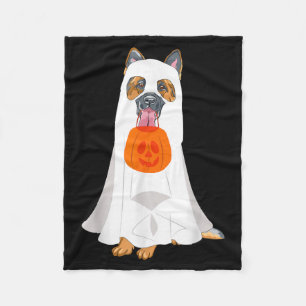 Duitse Herdershond Geest Pompoen Halloween Herfst Fleece Deken