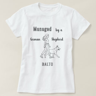 Duitse Herdershond GSD humor beheerd T-shirt