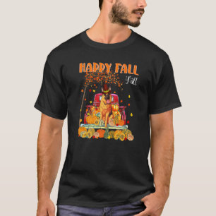 Duitse Herdershond Herfst Pompoen Truck Map Tha T-shirt