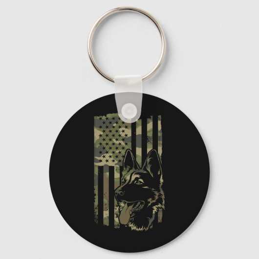 Duitse Herdershond - Hondenliefhebber Herder Ameri Sleutelhanger (Voorkant)