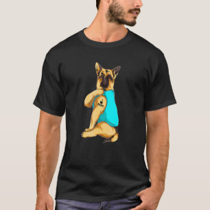 Duitse Herdershond Ik Hou Van Moeder Tattoo Kledin T-shirt