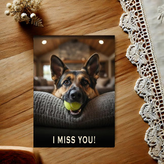 Duitse Herdershond Ik Mis Jou Ansichtkaart Briefkaart