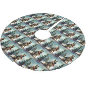 Duitse herdershond in sneeuw Kerstmis Kerstboom Rok (Gekanteld)