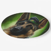 Duitse herdershond in St. Patrick's Day Dress Papieren Bordje (Gekanteld)