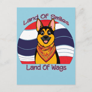 Duitse Herdershond In Thailand Land Van Glimlachen Briefkaart
