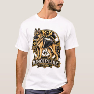 Duitse Herdershond K9 Discipline Kracht Vintage Mi T-shirt