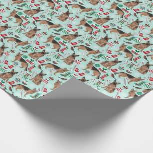 Duitse Herdershond Kersthonden Snoepstokjes Mint Cadeaupapier