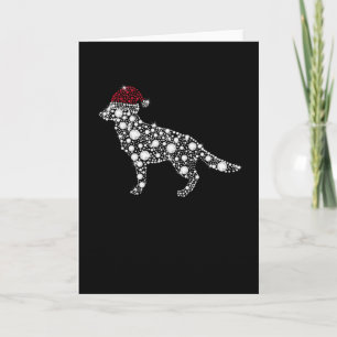 Duitse Herdershond Kerstman Shirt Dames Kerst Kaart