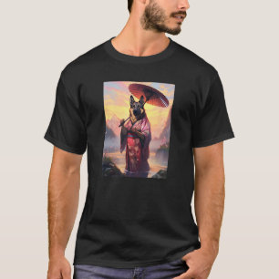 Duitse Herdershond Kimono Grappige Hond Geisha T-shirt