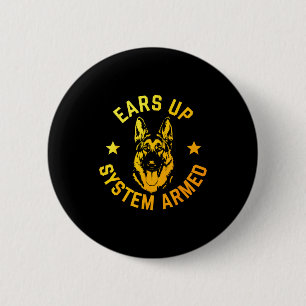 Duitse Herdershond Kunst voor mannen vrouwen Duits Ronde Button 5,7 Cm