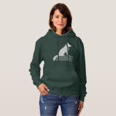 Duitse Herdershond Loki Zeemansknoop Wit Hoodie (Voorkant volledig)
