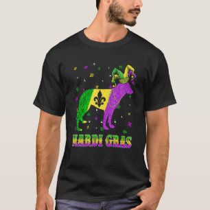 Duitse Herdershond Mardi Gras Carnaval Nar Beatrix T-shirt