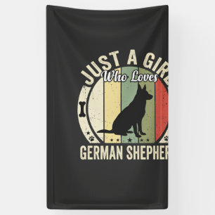 Duitse Herdershond Meisje Hond Liefhebber Ontwerp  Spandoek