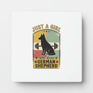 Duitse Herdershond Meisje Vintage Hond Liefhebber Fotoplaat