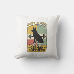Duitse Herdershond Meisje Vintage Hond Liefhebber Kussen