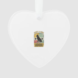 Duitse Herdershond Meisje Vintage Hond Liefhebber Ornament