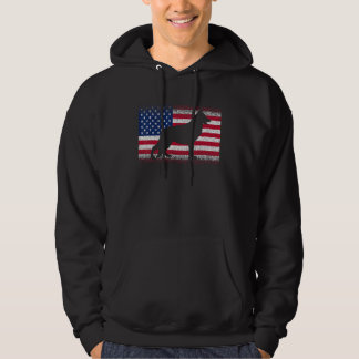 Duitse herdershond met Amerikaanse vlag Patriottis Hoodie