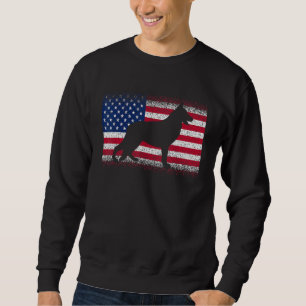 Duitse herdershond met Amerikaanse vlag Patriottis Trui