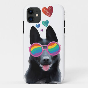 Duitse Herdershond met Hartjes Valentijnsdag iPhone 11 Hoesje