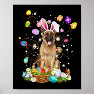 Duitse herdershond paaseieren jacht bysket oost poster