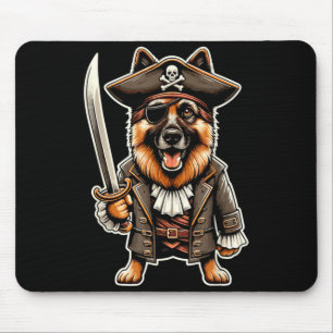 Duitse Herdershond Piraat Hond Halloween Feest Muismat