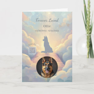 Duitse Herdershond Rainbow Bridge Condoleancekaart Kaart