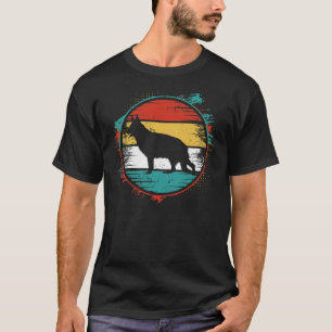 Duitse herdershond Silhouette zonsondergang voor T-shirt