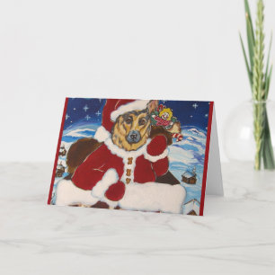 Duitse Herdershond Sinterklaas Feestdagen Kaart