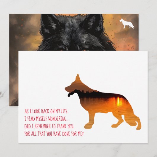 Duitse herdershond sjabloon (Voorkant / Achterkant)