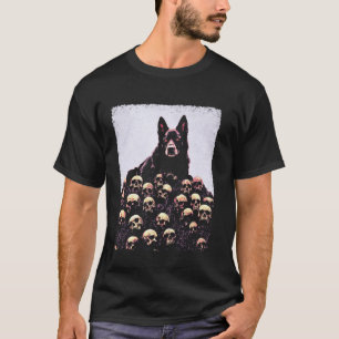 Duitse Herdershond Skelet Gotische Hond Goth T-shirt
