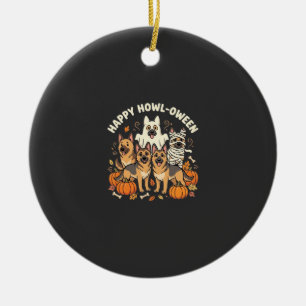 Duitse Herdershond spook Halloween ontwerp_ Keramisch Ornament