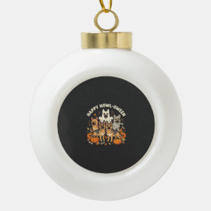 Duitse Herdershond spook Halloween ontwerp_ Keramische Bal Ornament