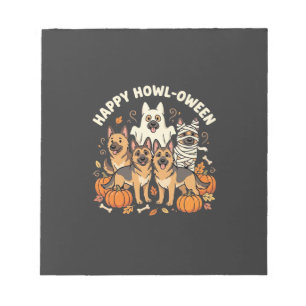 Duitse Herdershond spook Halloween ontwerp_ Notitieblok
