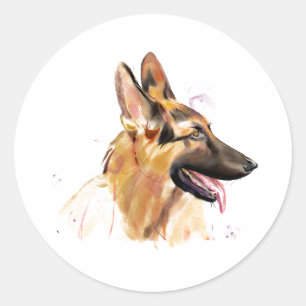 Duitse Herdershond Sticker Kunst