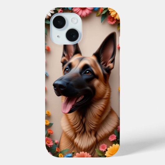 Duitse Herdershond Trouw Gezel Herder Kunst 🐾 Case-Mate iPhone Case (Achterkant)
