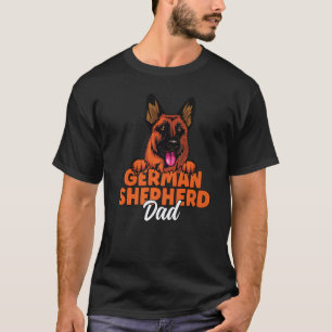 Duitse Herdershond Vader Rood en Zwart Duitse Herd T-shirt