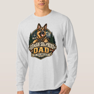 Duitse Herdershond Vader Trouw Vintage Badge T-shirt