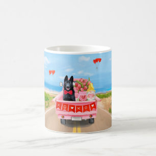 Duitse Herdershond Valentijnsdag Truck Harten Koffiemok