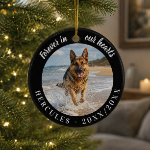 Duitse Herdershond Voor Altijd In Onze Harten Zwar Keramisch Ornament