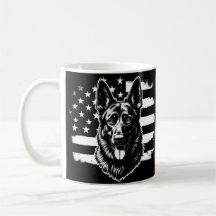 Duitse herdershond VS Amerikaanse vlag 4 juli Koffiemok