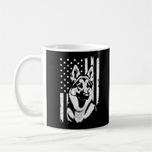 Duitse herdershond VS Amerikaanse vlag 4 juli Koffiemok