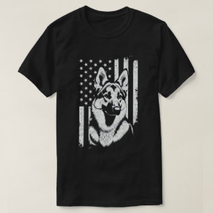 Duitse herdershond VS Amerikaanse vlag 4 juli T-shirt