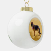 Duitse herdershond Waterverf Keramische Bal Ornament (Links)