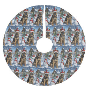 Duitse Herdershond Winter Wonderland Kerstvreugde Kerstboom Rok