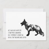 Duitse herdershond Zwart Bedankkaart (Voorkant)