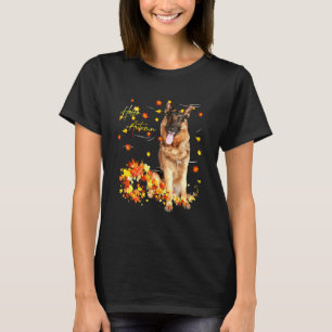 Duitse herdershoofdblad Herfst Hallo T-shirt