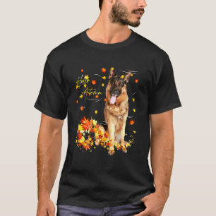 Duitse herdershoofdblad Herfst Hallo T-shirt