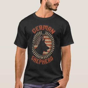 Duitse herdersvlag Amerikaanse vlag Amerikaanse pa T-shirt
